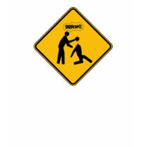 Zombie Warning Sign t-shirts
