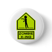 Zombie Xing Pinback Buttons