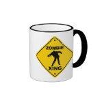 Zombie Xing Crossing Halloween Mug