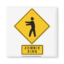 Zombie XING magnets by thefrozenduck Zombie XING magnets