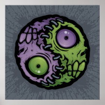 Zombie Yin-Yang Posters