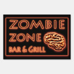 ZOMBIE ZONE Bar N Grill Fake Neon Sign Halloween