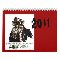 Zombies 2011 wall calendars