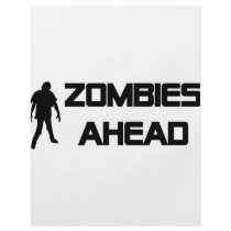 zombies ahead icon personalized flyer