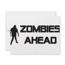 zombies ahead icon invitations