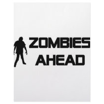 zombies ahead icon letterhead