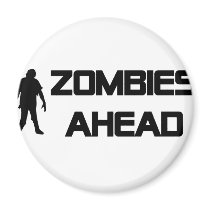 zombies ahead icon magnets