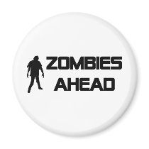 zombies ahead icon magnets