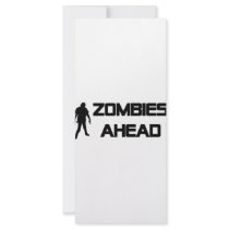 zombies ahead icon personalized rack card