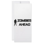 zombies ahead icon personalized rack card