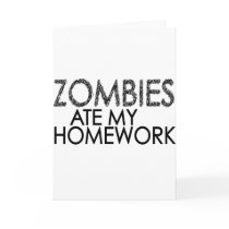 Zombies at my Homework cards
