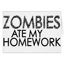Zombies at my Homework cards