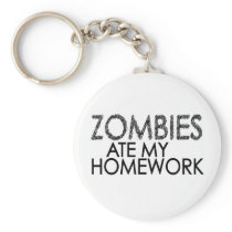 Zombies at my Homework keychains