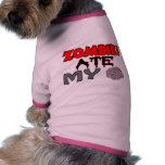 Zombies Ate My Brain Doggie Tee Shirt