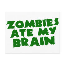 Zombies Ate My Brain Postcards