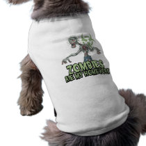 Zombies Ate My Homework Dog T Shirt