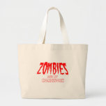Zombies Ate My Homework Tote Bags