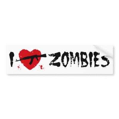 Zombies bumper stickers