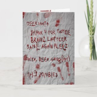 zombies christmas wish zazzle_card