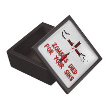 Zombies Died For Your Sins Premium Jewelry Box