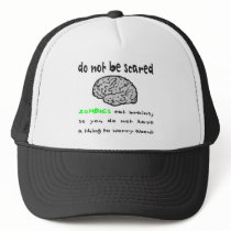ZOMBIES EAT BRAINS T-SHIRTS AND GIFTS TRUCKER HATS