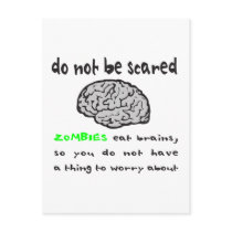 ZOMBIES EAT BRAINS T-SHIRTS AND GIFTS POST CARD