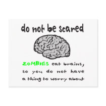 ZOMBIES EAT BRAINS T-SHIRTS AND GIFTS POSTCARDS