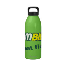 Zombies - Eat Flesh! Restaurant water bottle