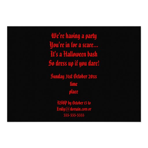 Zombies Halloween Party Invitation