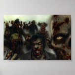 Zombies Halloween Wall Poster