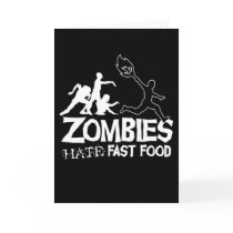 Zombies Hate Fast Food: note card