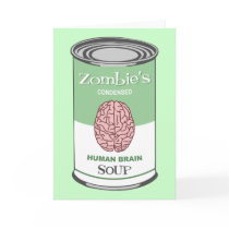 Zombie's Human Brain Soup Greeting Cards