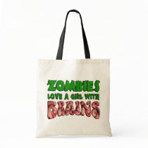 Zombies Love a Girl with Brains bags