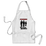 Zombies mean business aprons