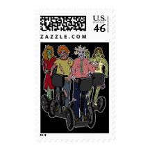 Zombies on Segways 2 Stamp