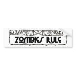 "Zombies Rule" Bumper Sticker