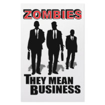 zombies, they mean business stationery