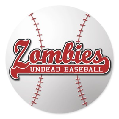 ZOMBIES Undead Baseball - sticker by twilight_cat