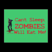 Zombies Will Eat Me postcards