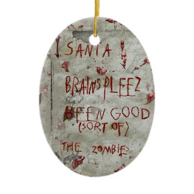 zombies wish christmas tree ornaments