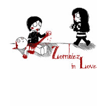 Zombiez in love t-shirts