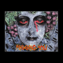 ZombieZ MISSING YOU POST CARD postcards by twistedgem71 ZombieZ MISSING YOU POST CARD postcards