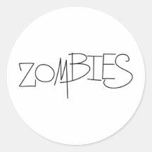 ¡Zombis! Etiquetas Redondas