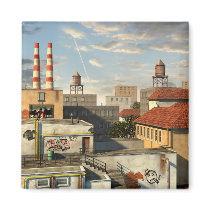 Zone Industrielle - Day Fridge Magnets