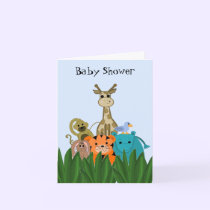 Zoo Animal Baby Shower cards