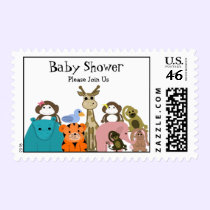 Zoo Animal Baby Shower postage