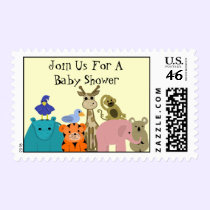 Zoo Animal Baby Shower postage