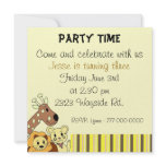 Zoo Animal Party Invitation