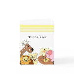 Zoo Animal Thank You Card