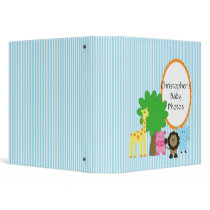 Zoo Animals Baby Boy Photo Binder by celebrateitinvites Zoo Animals Baby Boy Photo Binder